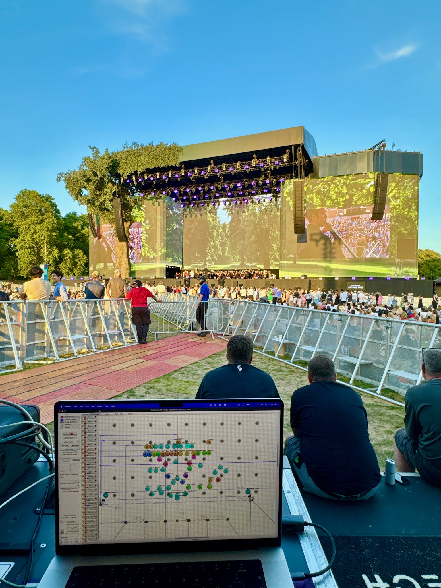 TiMax supplies orchestral spatial imaging on a stereo festival PA