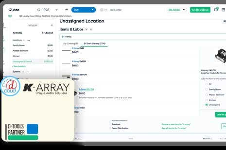 K-array offerings now available within D-Tools