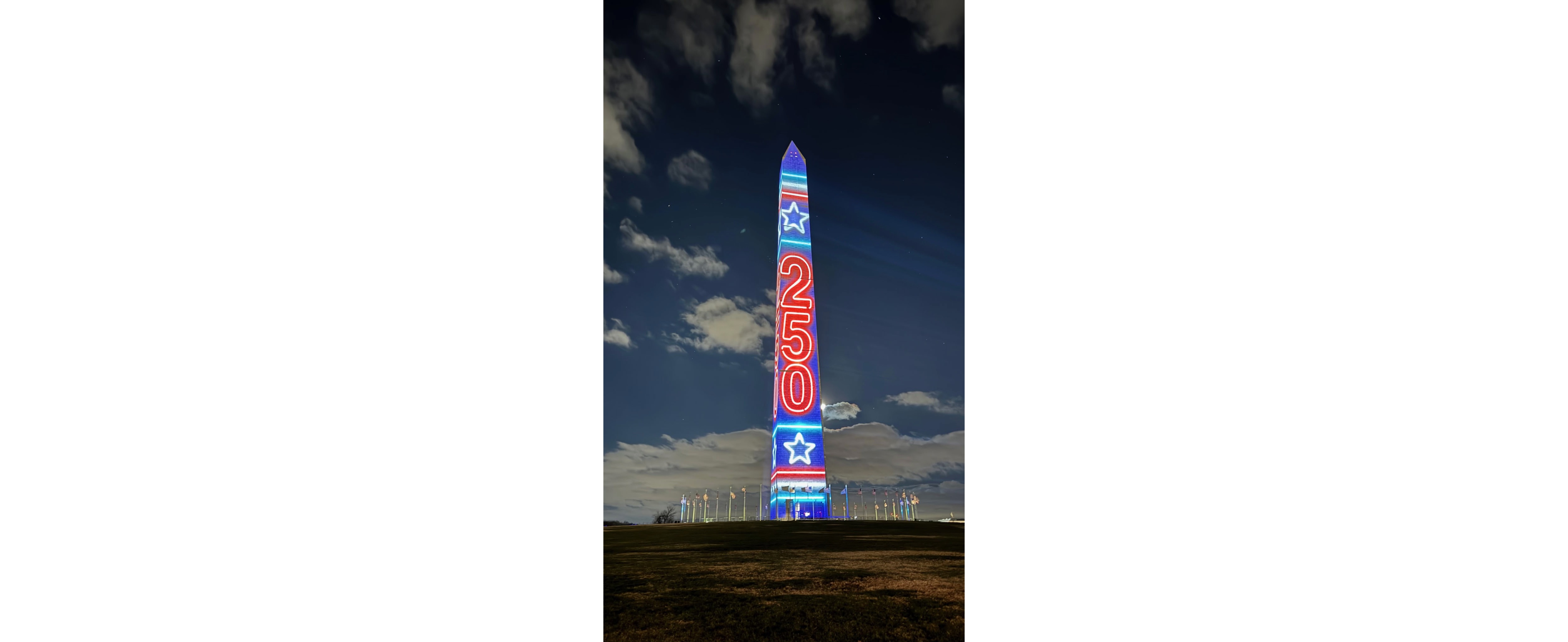 Washington Monument gets covered in projection to launch America&rsquo;s 250th year