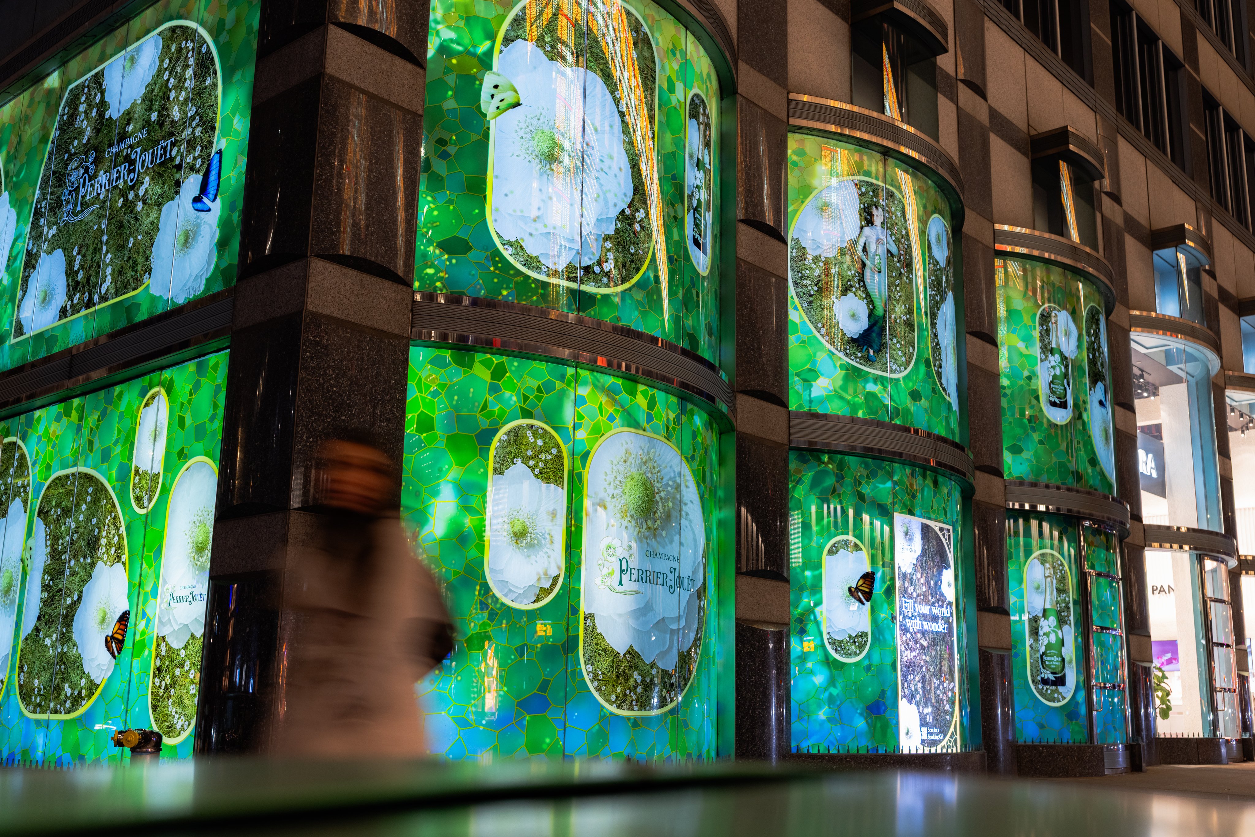 Perrier-Jou&euml;t creates immersive window experience at two locations