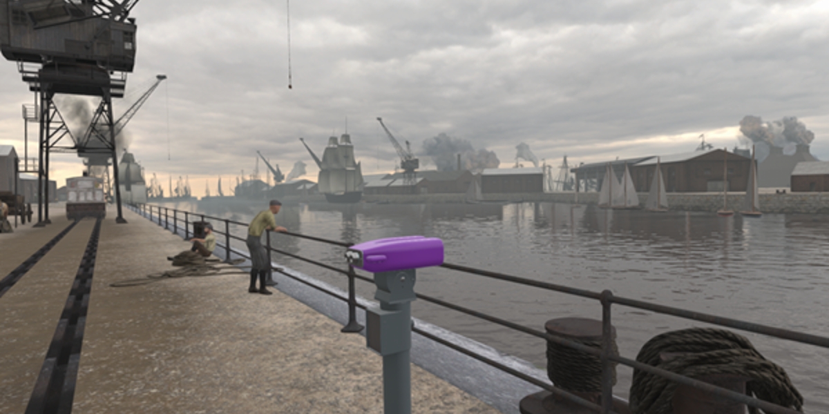Town uses ‘immersive binoculars’ to take visitors back in time
