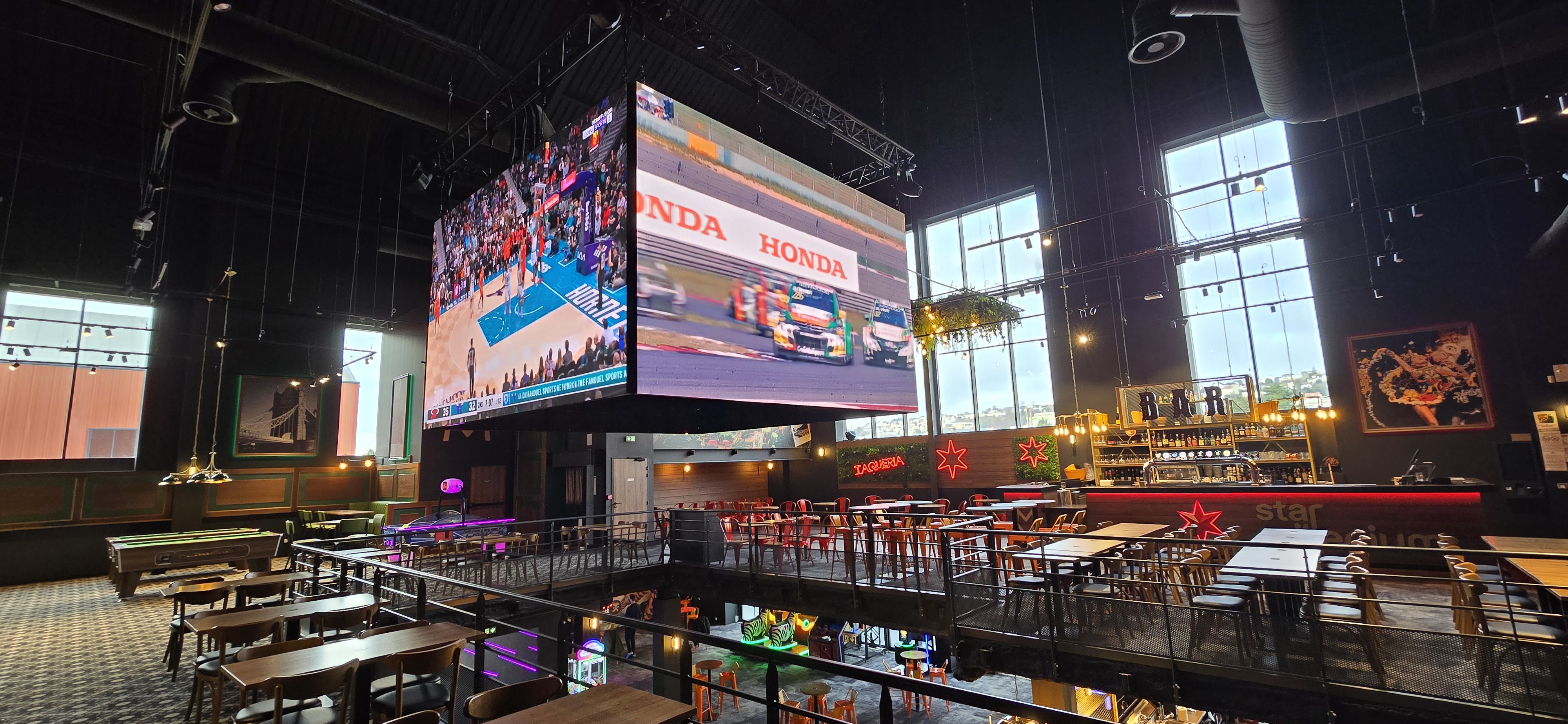 INFiLED LED powers match day experience at sports bar in Le Havre