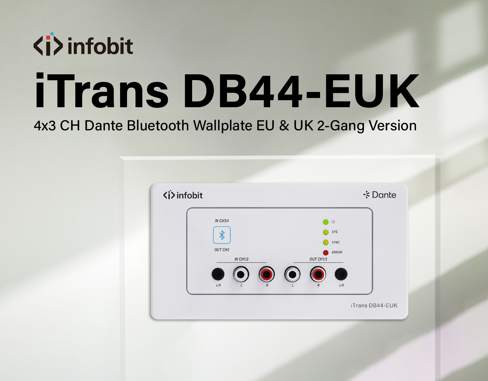 INFOBIT Release New Bluetooth Dante Wallplate EU and UK Version