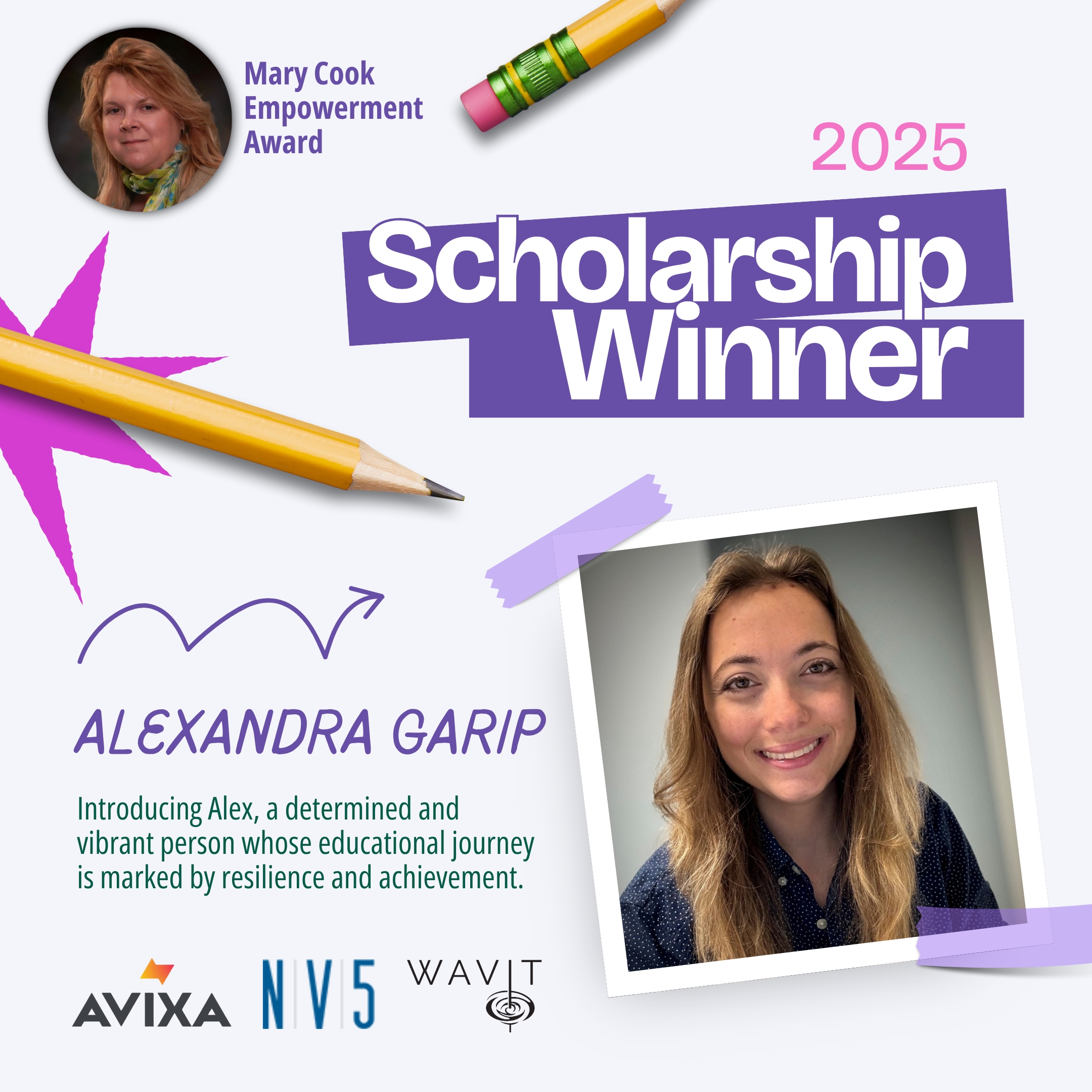 WAVIT announces Alexandra Garip of AVI-SPL as the first recipient of the Mary Cook Empowerment Award