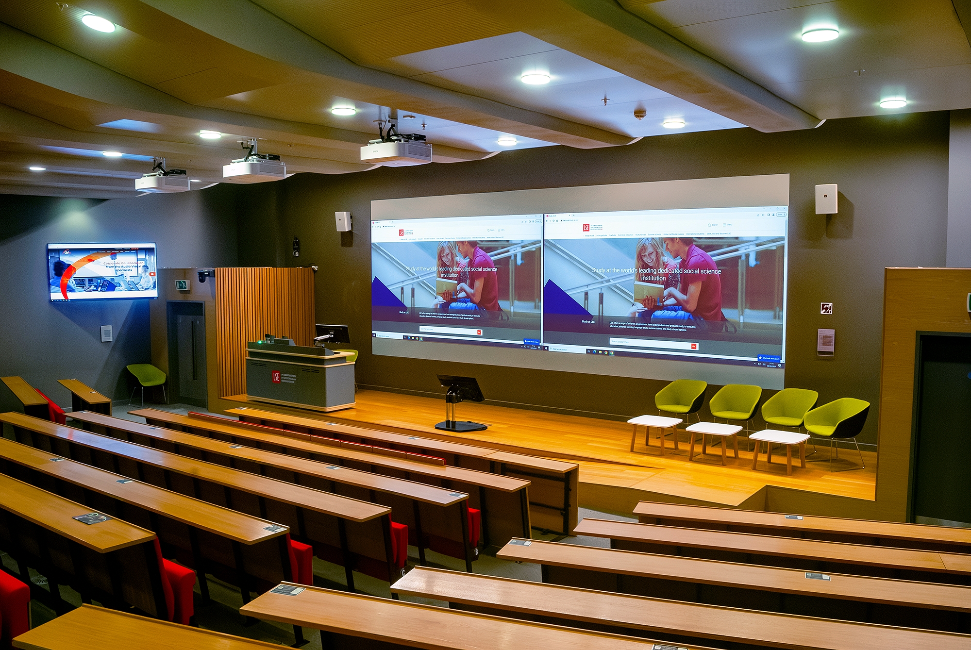 Extron control installed inside LSE&#039;s flagship lecture theatre