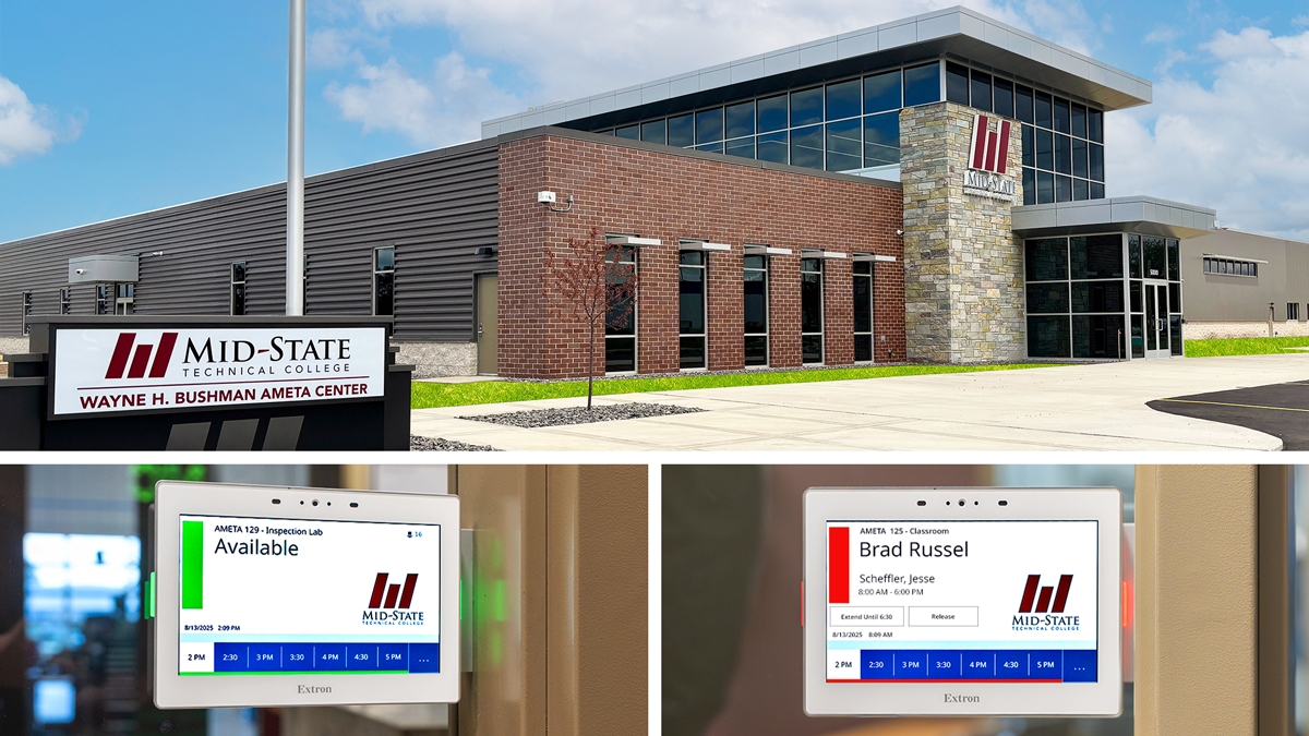 Extron room scheduling panels make the grade at MSTC