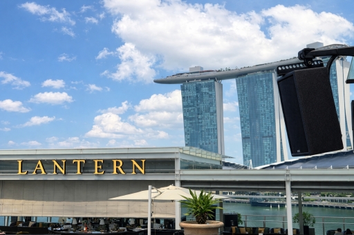 Nexo system adapts to changing weather at Singapore rooftop bar